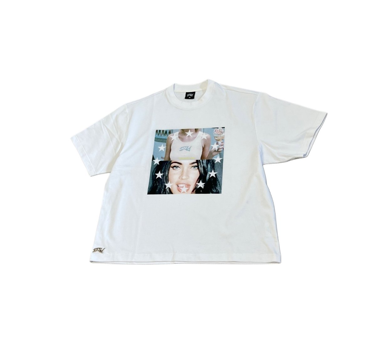 1€ BLESSETY "Megan Fox Metall" Tee Weiß - BLESSETYCLO