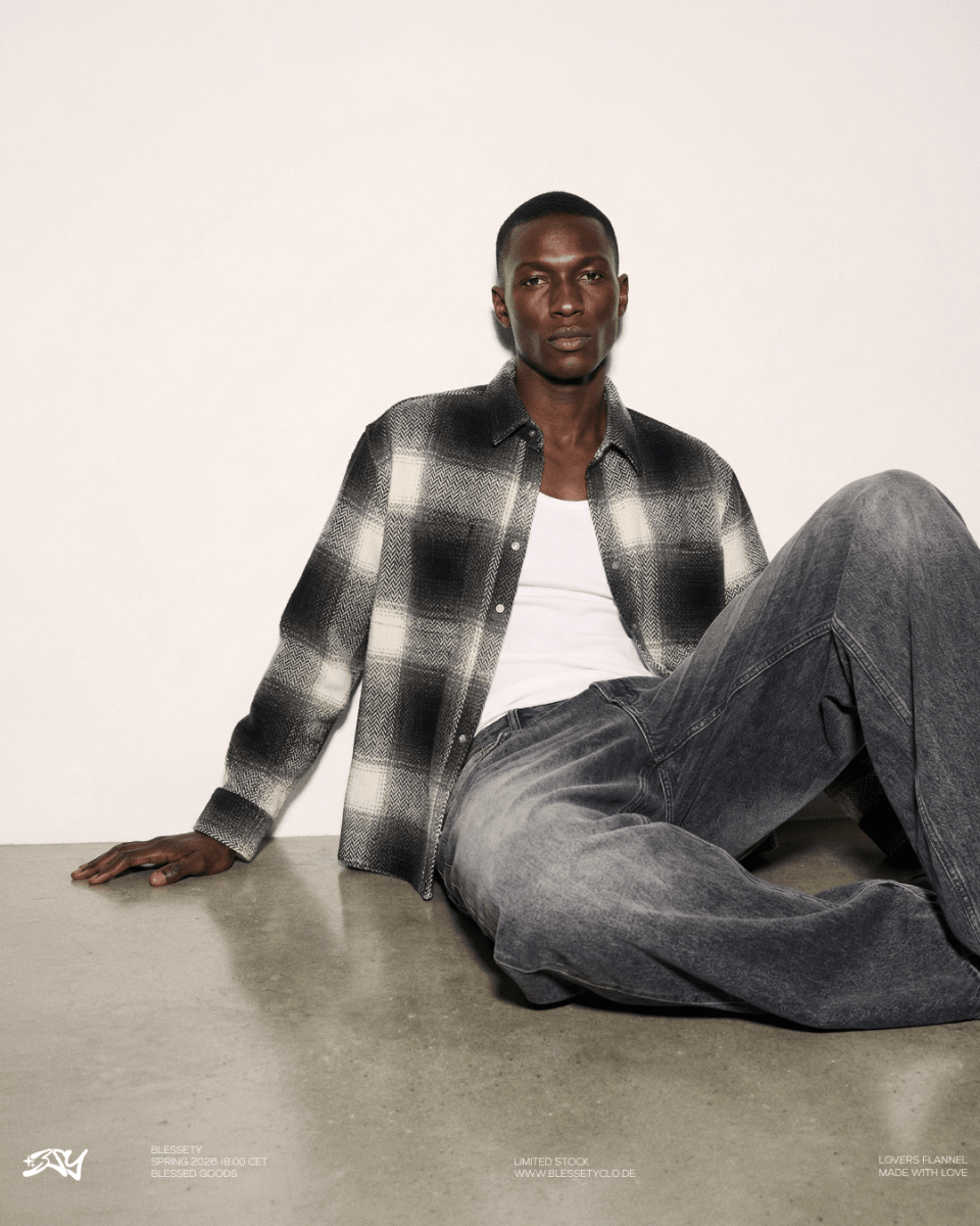 Blessety „Lovers“ Flannel Schwarz - BLESSETYCLO