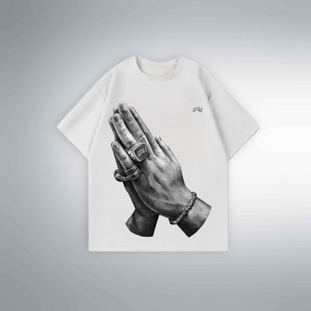 BSY „Pray“ Oversized Shirt - BLESSETYCLO