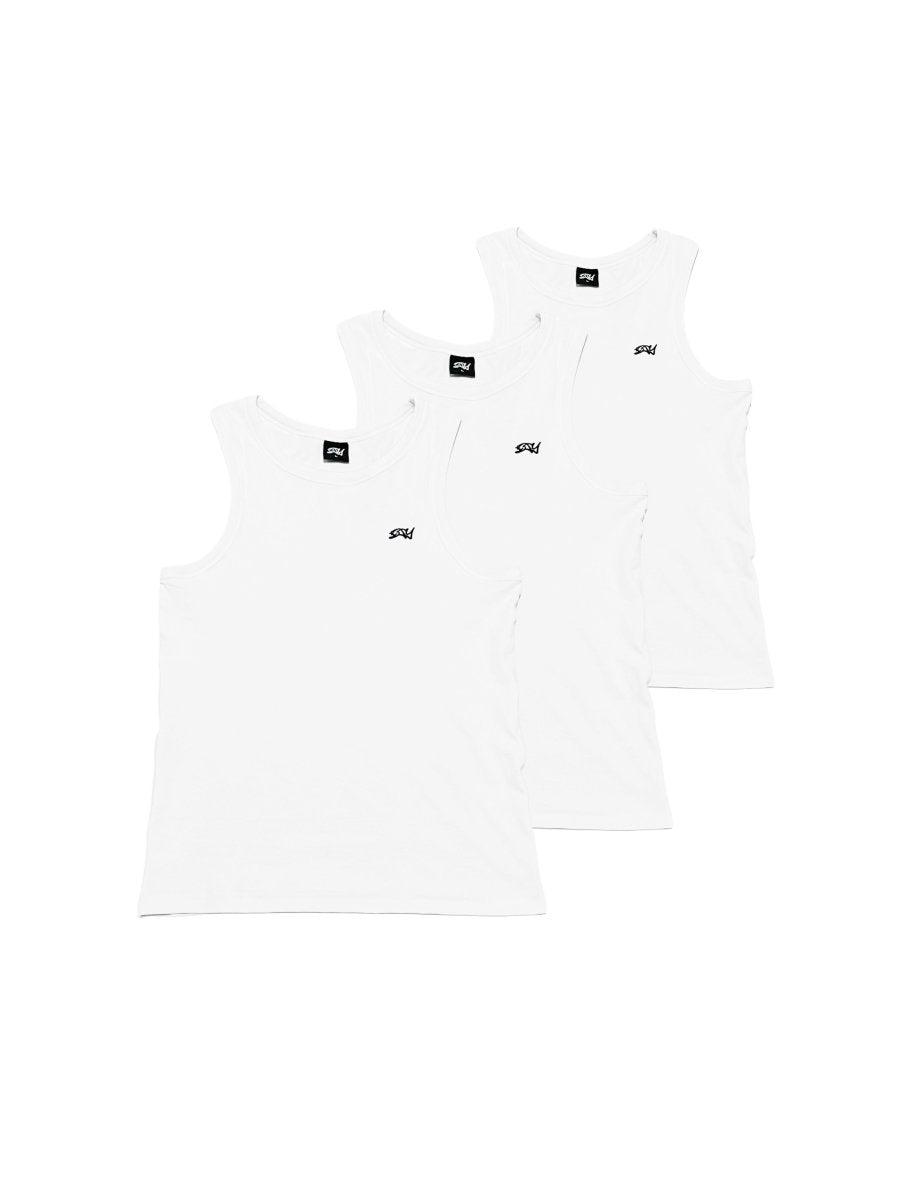 TANK TOP Weiß (3 - PACK) - BLESSETYCLO